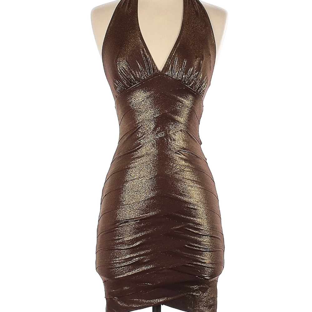 Bebe gold dress